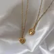 Collar con colgante de circonio con incrustaciones de acero inoxidable, estrella redonda de seis puntas, nuevo estilo