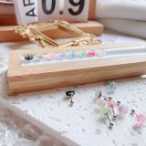 Pendientes de acero de titanio con flor pastoral dulce de 1 pieza
