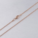 Collar chapado en oro rosa de acero titanio con cadena chapada en acero inoxidable de color sólido estilo vintage