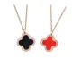 Collar con colgante chapado en oro de titanio y concha de flor de estilo simple