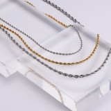 Venta al por mayor geométrica del collar de cadena de la torsión del acero inoxidable de la moda