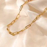 Collar De Acero Inoxidable Chapado En Oro Geométrico De Moda, 1 Par
