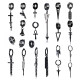 1 pieza Ear Cuffs de acero inoxidable con cadena cruzada estilo Punk Cool