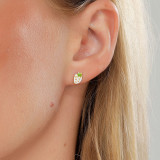Pendientes de acero inoxidable con forma de fresa de estilo simple