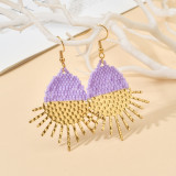 1 par de pendientes colgantes con cuentas de acero inoxidable con diseño de sol bohemio