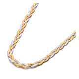 Estilo simple Color sólido Collar con revestimiento de acero de titanio 1 pieza