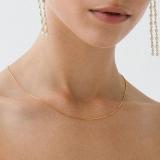 Collar chapado en oro de acero titanio geométrico de estilo simple
