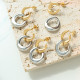 Pendientes simples de acero de titanio doble desmontable