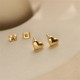 Pendientes de acero inoxidable con forma de corazón de estilo simple