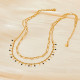 Collares en capas de esmalte de acero inoxidable con rombos retro