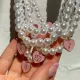 Venta al por mayor, collar con colgante de cristal de acero inoxidable con forma de corazón de constelación de estilo Vintage de 1 pieza