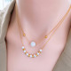 Venta al por mayor Collares en capas de acero titanio de Lady Pearl Shell