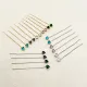 1 par de pendientes colgantes chapados en oro con circonitas de acero inoxidable con incrustaciones en forma de corazón dulce