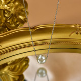 Collar de diamantes de imitación de perlas artificiales con incrustaciones de acero titanio estrella árbol de conejo de moda 1 pieza