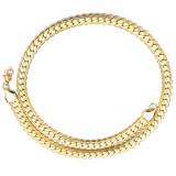 Collar chapado en oro de titanio con bloque de color de estilo simple