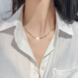 Estilo simple Color sólido Collar con revestimiento de acero de titanio 1 pieza