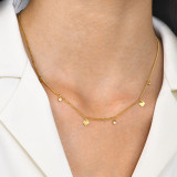 Collar chapado en oro geométrico de acero inoxidable de estilo simple básico a granel