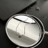 Collar de cadena de acero de titanio con forma de corazón, estilo simple, 1 pieza