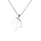 Estilo Simple Caballo Acero Inoxidable Collar con Colgante Ahuecado Collares de Acero Inoxidable 1 Pieza