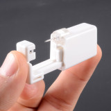 Pendientes perforadores de oreja de acero inoxidable, color sólido, estilo simple, 1 pieza