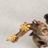 1 par de aretes chapados en oro de 18 quilates de acero titanio con revestimiento de margaritas estilo vintage estilo IG