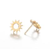 Pendientes de acero inoxidable con forma de corazón a la moda, 1 par