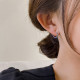 Pendientes de aro de acero inoxidable geométricos de estilo simple 1 pieza