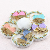 1 par de pendientes colgantes con cuentas de acero inoxidable con diseño de sol bohemio