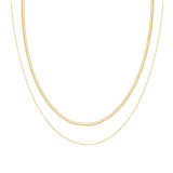 Collares acodados chapados en oro de 18K con revestimiento de acero inoxidable de color sólido de estilo simple básico