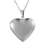 Estilo simple Forma de corazón Chapado en acero inoxidable Collar con colgante 1 pieza