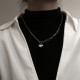 Collar de acero de titanio con forma de corazón de estilo simple a granel