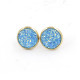 1 par de pendientes chapados en oro de acero inoxidable chapado en oro estilo Simple estilo IG