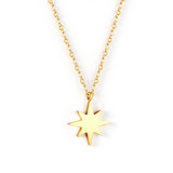 Estilo Simple Estrella Redonda Collar Chapado en Acero Inoxidable 1 Pieza