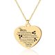 Moda Letra Forma de Corazón Chapado en Acero Inoxidable Llavero Collar 1 Pieza