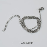 Estilo simple Color sólido Collar de cadena de acero inoxidable 1 pieza