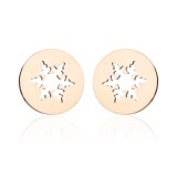 Pendientes con revestimiento de acero y titanio para árbol de Navidad, 1 par