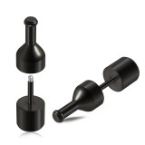 Pendientes de acero inoxidable chapados en botella de vino Retro Hip-Hop de 1 pieza