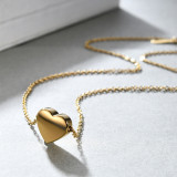 Estilo simple Forma de corazón Chapado en acero de titanio Collar con colgante 1 pieza