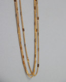 Collar brillante Collar de oro de 18 quilates chapado en acero de titanio de tres capas