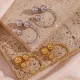1 par de aretes chapados en acero inoxidable de color sólido de estilo clásico