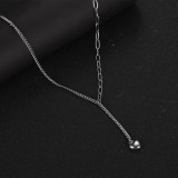 Collar de acero de titanio con forma de corazón de estilo simple a granel