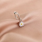Pendientes de aro de acero inoxidable Sweet Daisy Pendientes de acero inoxidable