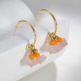 Pendientes geométricos de acero inoxidable de moda Pendientes de acero inoxidable chapados