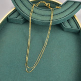 Collares acodados chapados en oro de titanio geométrico de estilo simple con revestimiento de acero de 18 quilates