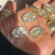 Collar con colgante chapado en oro de 18 quilates con incrustaciones de acero inoxidable geométrico de estilo simple informal