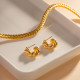 Pendientes con revestimiento de acero inoxidable Fashion Twist, 1 par