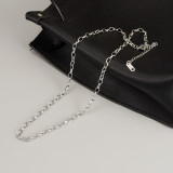 Collar de acero de titanio geométrico de estilo simple, collares de acero inoxidable chapados