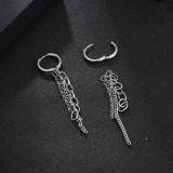 Pendientes colgantes de acero de titanio con cadena geométrica, ropa informal estilo Hip-Hop, 1 pieza