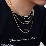 Collar De Chapado De Acero De Titanio Geométrico De Moda, 1 Pieza