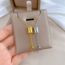 Collar pendiente plateado oro titanio retro del color sólido a granel